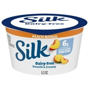 Silk Dairy Free, Peach Mango Plant Based, Soy Milk Yogurt Alternative Container, 5.3 oz