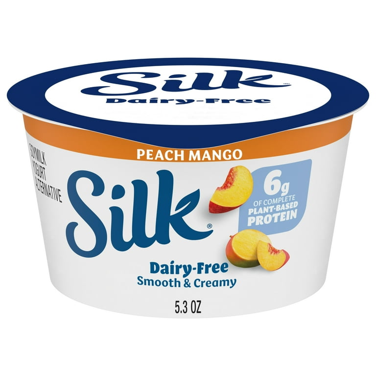 Silk Peach Mango Plant-Based Soy Milk Yogurt Alternative 5.3 oz