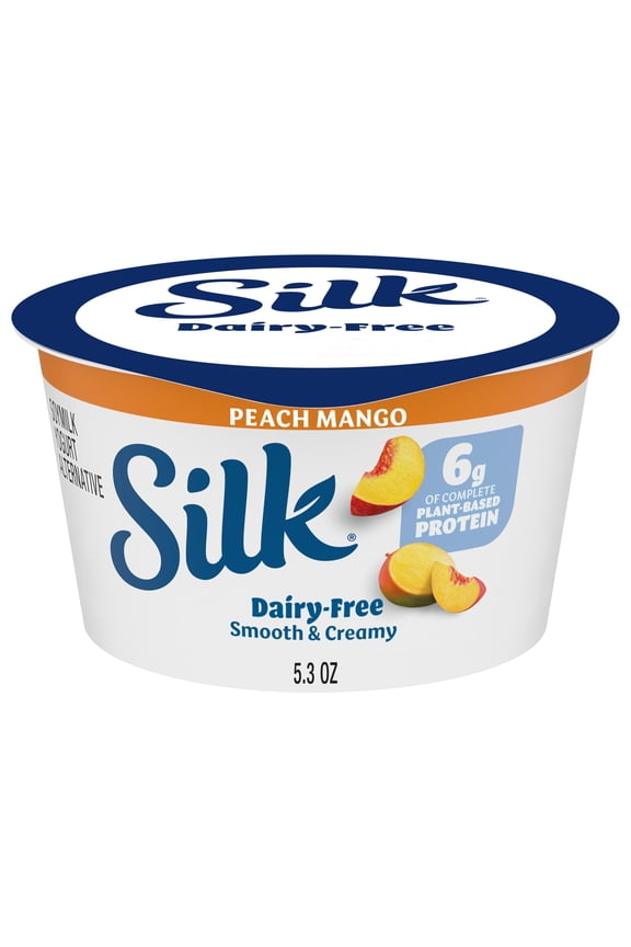 Dairy Free, Peach Mango Plant Based, Soy Milk Yogurt Alternative Container, 5.3 oz