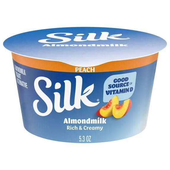 Silk Dairy Free, Peach Plant Based, Almond Milk Yogurt Alternative Container, 5.3 oz