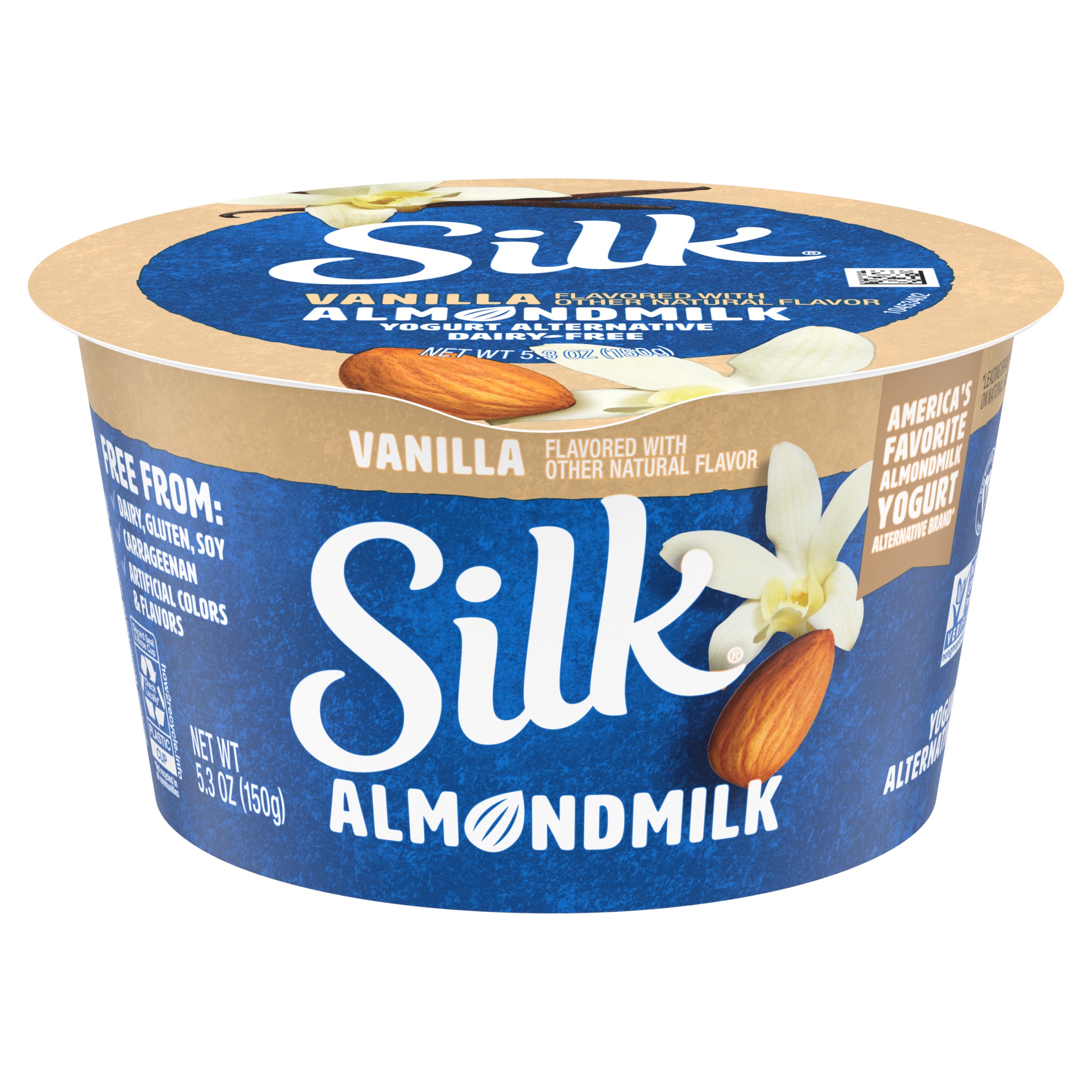 Based,　Free,　5.3　Yogurt　Milk　Container,　Plant　Vanilla　Dairy　Alternative　oz　Silk　Almond