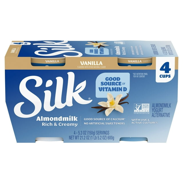 Silk Dairy Free, Vanilla Plant Based, Almond Milk Yogurt Alternative