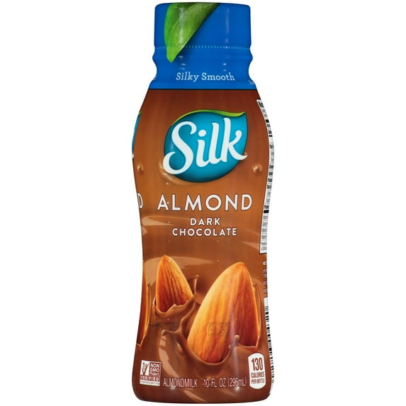 Silk Dark Chocolate Almond Milk, 10 Fluid Ounce Bottle - 12 per case.