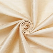 Silk Dupioni Fabric 54 Inch Woven Slubbed Pure Raw Natural Mulberry By The Yard & Wholesale - Beige / Beige 10 Yards