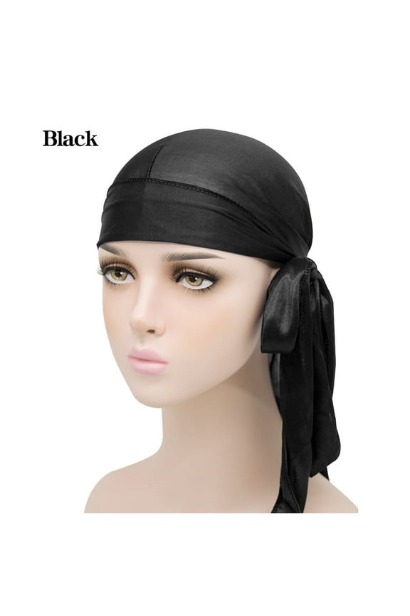Silk Durag Smooth Silk Durag for Men & Women, Long Double Wide Straps, Outside Seam Triple Stitch Du Rag