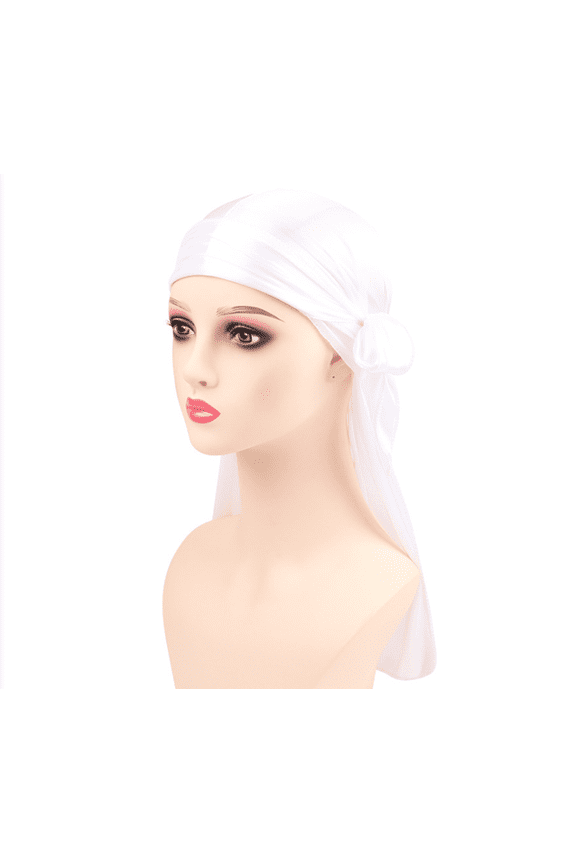 Silk Durag - Smooth Silk Durag for Men & Women, Long Double Wide Straps