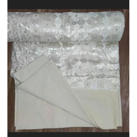 Silk Embroidered Luxury & Royal Art Bedspread, 80 x 100 Inches