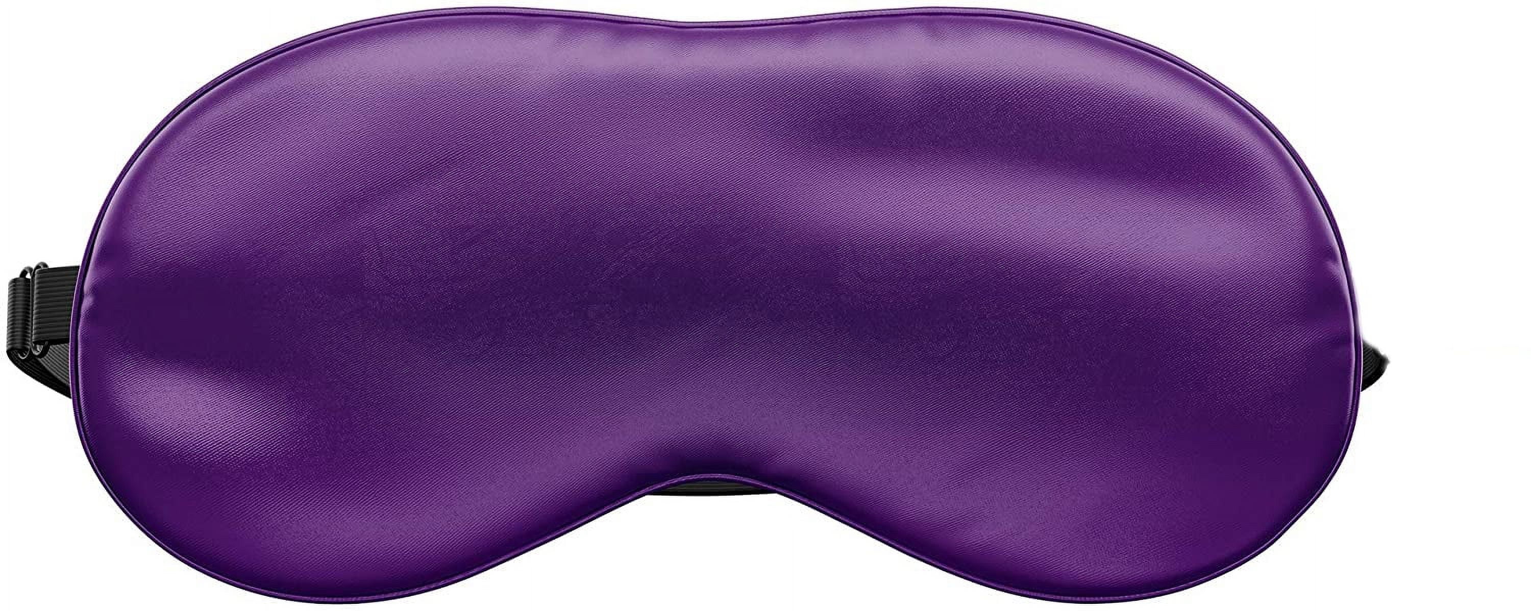 Silk Eye Pillow for Sleep Purple Filled w Lavender Flax Seeds