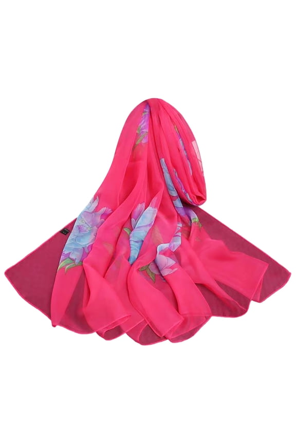 Silk Feeling Scarf for Women Women's Summer Sunscreen Soft Sand Silk Scarf, Long Shawl & Beach Scarf Fashion Accessories Head Scarf
