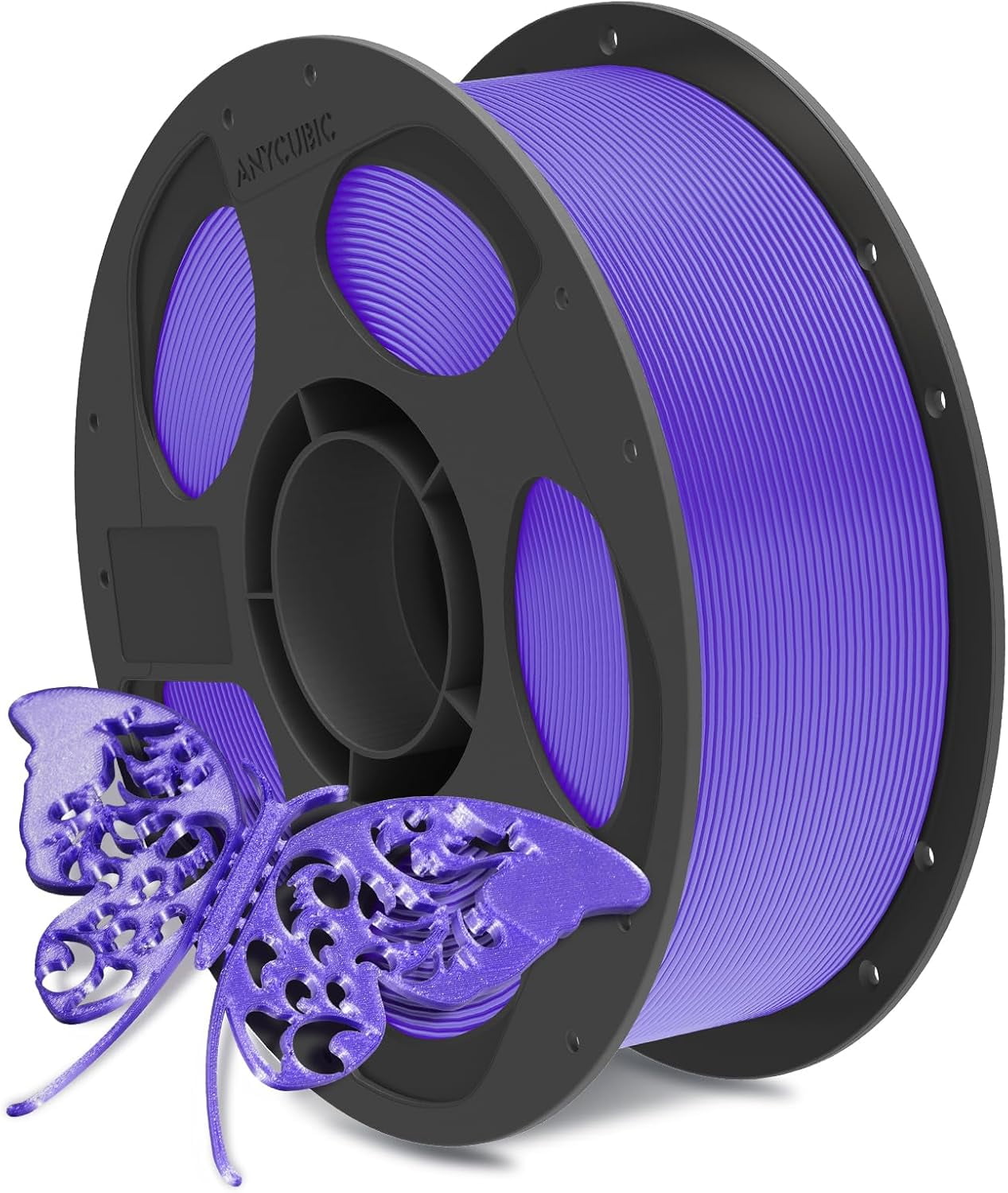 Silk Filament, Clog-Free Shiny 3D Printer PLA Filament 1.75mm Dimensional Accuracy +/- 0.02mm, 1KG Reusable Spool (2.2 lbs), Silk Purple