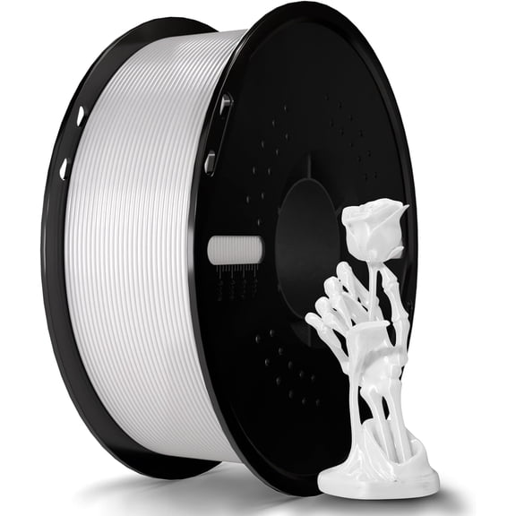 Silk Filament PLA 1.75mm Silk  Printer Filament, Silk White 1kg Spool (2.2lbs), Dimensional Accuracy +/- 0.02 mm, Fit  FDM Printer