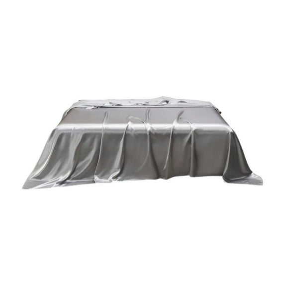 Silk Fitted Sheet Queen,Bed Sheets,Solid Color Ease Friendly Washable Sheets Luxurious Silk Bedding