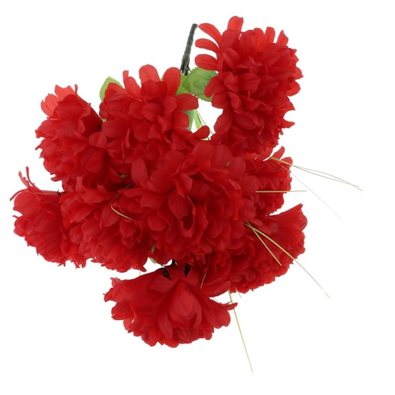 Silk Flower Arrangement For Grave Or Memorial Chrysanthemums Flower Bouquet Dark red