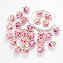 Silk Flower Heads, DIY Artificial Flowers for Decoration, Realistic Cloth Simulation Floral Craft Supplies, Handmade Wedding Party Home Decor, 10 Pack Beige Floral Arrangement