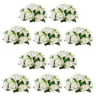 Way to Celebrate White Glitter Artificial Rose Flower Petals, 200