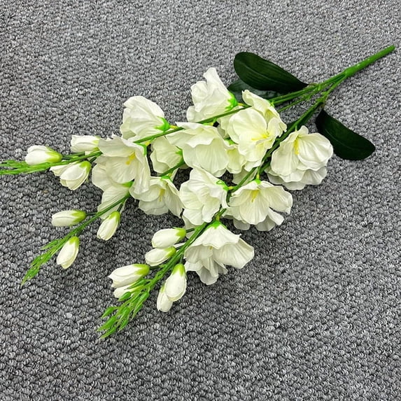 Silk Flower Silk Flower Artificial Gladiolus Simulation 5-Prong Spring Tone for Wedding Home Party Decor, Realistic Fake Flower Bouquet Never Wither Office Vase Display Artificial Gladiolus