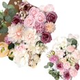 Silk Flowers Combo Box Real Touch Artificial Flower Bouquet for DIY