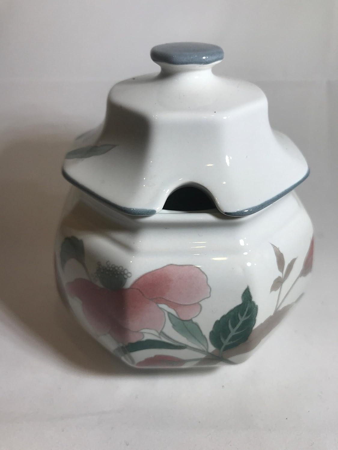 Silk Flowers Sugar Bowl