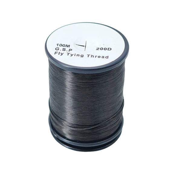 Silk GSP Fly Tying Thread Spool for Dry Flies and Nymphs Black