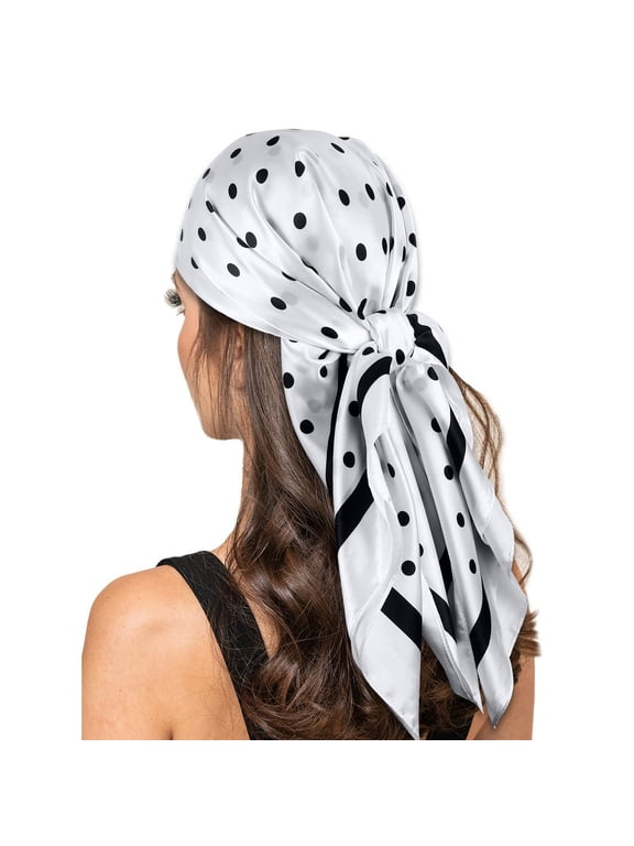 Silk Head Scarf-Satin Hair Scarves Silk Bandana Scarf Headscarf for Women's Fashion Scarves