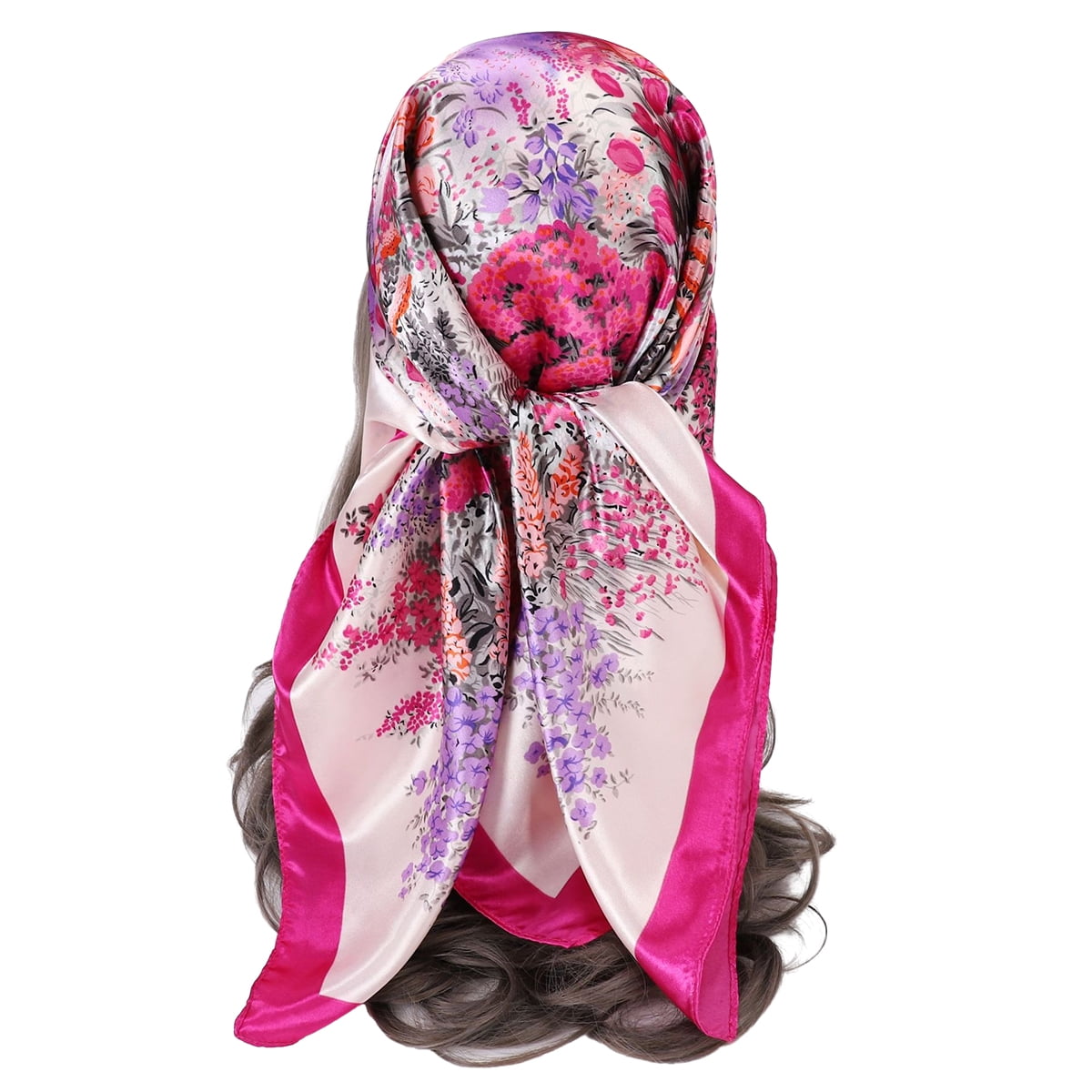Silk Head Scarf for Women 35