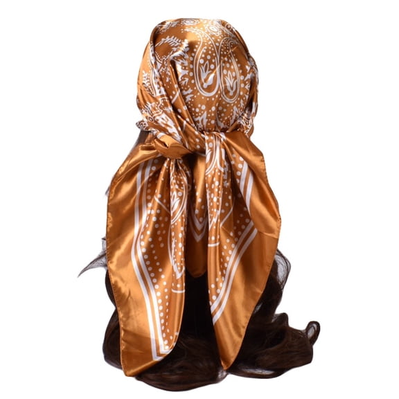 Silk Headwraps for Women 90cm Square Satin Hair Scarf with Vintage Paisley Print Soft Slip Fabric for Sleeping Styling Neckwear Ideal for Curly Hair Protection and Elegant Daily Wear