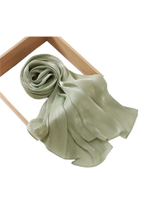 Silk Hijab Scarf Breathable Cool Island Satin Silk Veil Hijab Shiny Silk Shawl Women's Scarves Tippet
