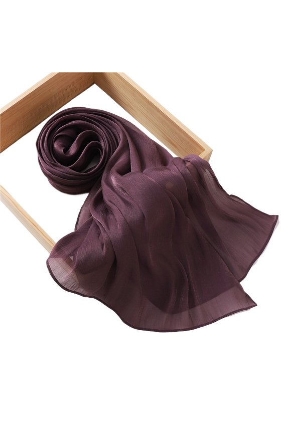 Silk Hijab Scarf Breathable Cool Island Satin Silk Veil Hijab Shiny Silk Shawl Women's Scarves Tippet