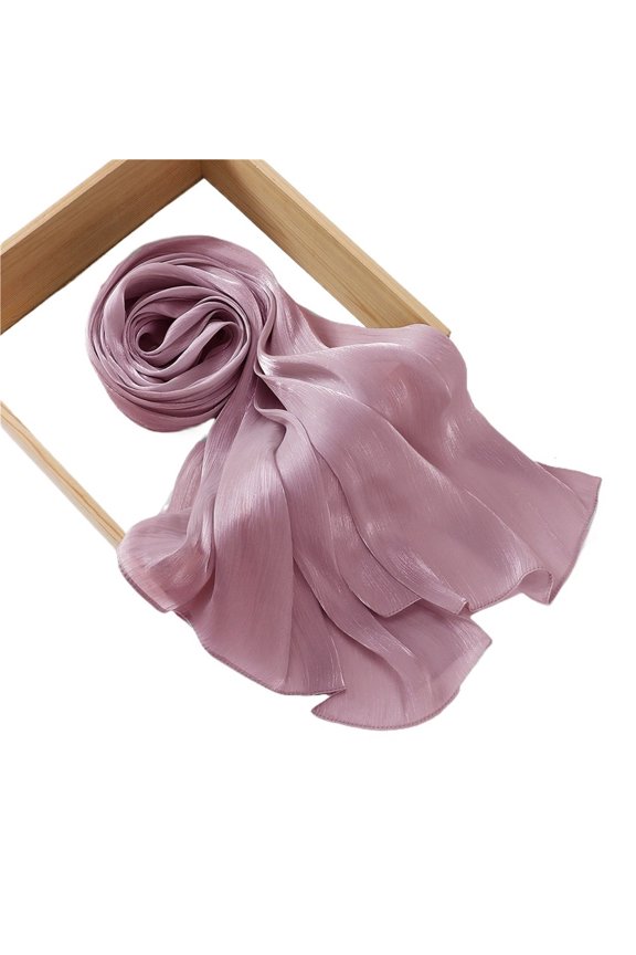 Silk Hijab Scarf Breathable Cool Island Satin Silk Veil Hijab Shiny Silk Shawl Women's Scarves Tippet