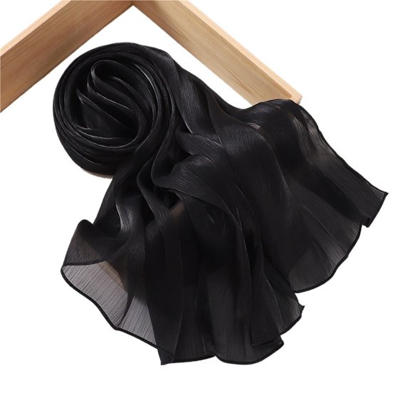 Silk Hijab Scarf Breathable Cool Island Satin Silk Veil Hijab Shiny Silk Shawl Women's Scarves Tippet