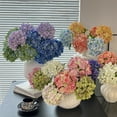 thumbnail image 1 of Silk Hydrangea 1PC， Wedding Home Decor 7.10x17.70in,Realistic 54-Petal Artificial Flower Stems for Vase Arrangements and Event Centerpieces(Dark Blue), 1 of 9