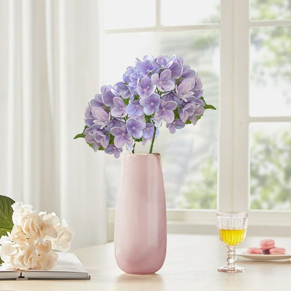 Silk Hydrangea 1PC， Wedding Home Decor 7.10x17.70in,Realistic 54-Petal Artificial Flower Stems for Vase Arrangements and Event Centerpieces(Purple)