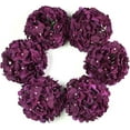 thumbnail image 1 of Silk Hydrangea Artificial Flowers Heads with Stems for Wedding Home Decor Pack of 6 (Purple) A, 1 of 5