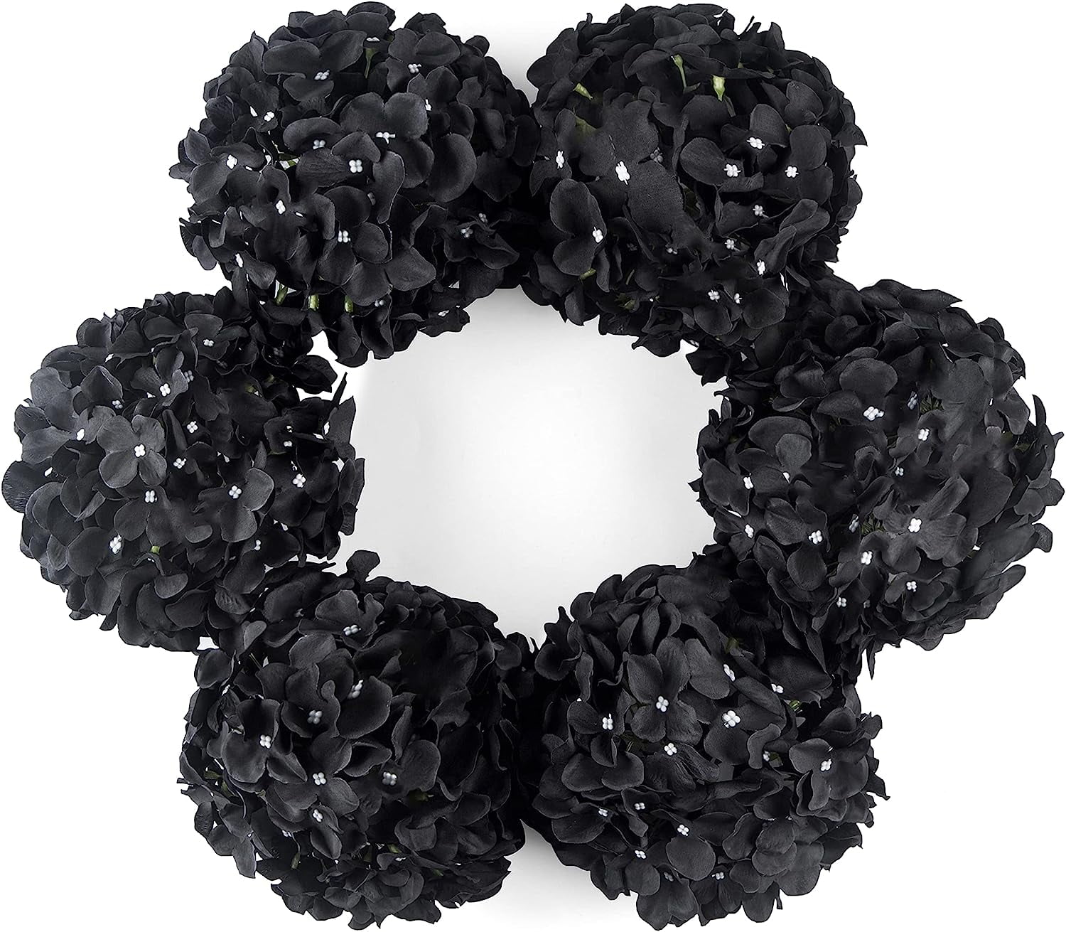 Silk Hydrangea Artificial Flowers Heads with Stems for Wedding Home Decor Pack of 6 (Purple)