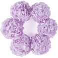 thumbnail image 1 of Silk Hydrangea Artificial Flowers Heads with Stems for Wedding Home Decor Pack of 6 (Purple), 1 of 5
