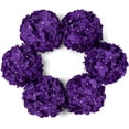 thumbnail image 1 of Silk Hydrangea Artificial Flowers Heads with Stems for Wedding Home Decor Pack of 6 (Purple), 1 of 4