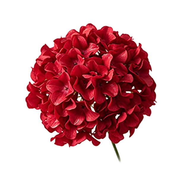 Silk Hydrangea Artificial Flowers, Red Flowers Artificial, Faux Hydrangeas for Wedding Party Home Decor, with Bendable Wire for Adjusted, 7.87"×28.74" , Red