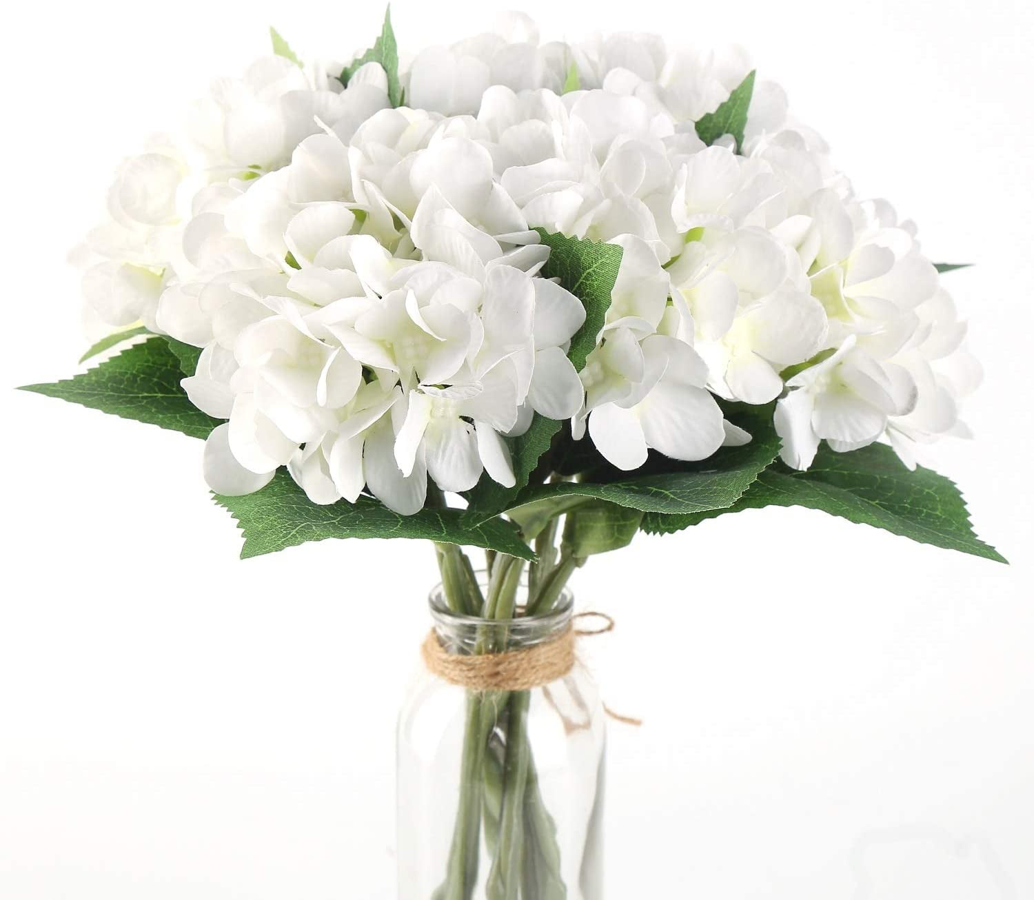 Silk Hydrangea Flower Artificial Hydrangeas with Stem for DIY Wedding