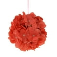 thumbnail image 1 of Silk Hydrangea Flower Kissing Balls Centerpiece, 6-Inch, Coral, 1 of 1