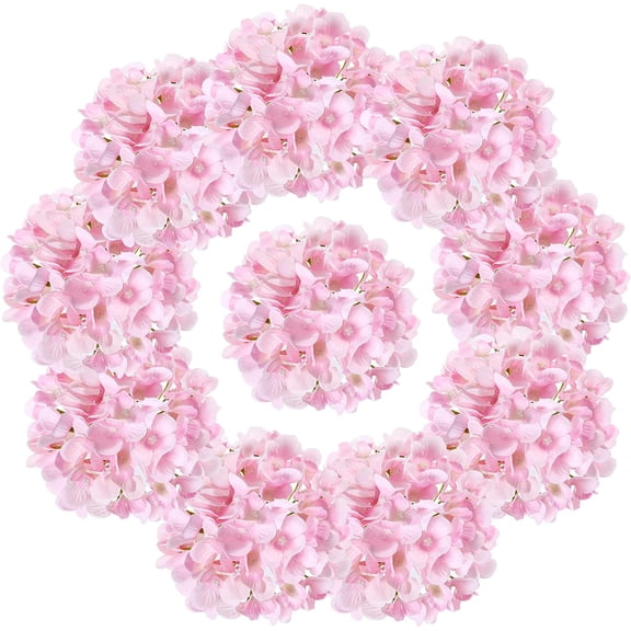 Silk Hydrangea Heads with Stems Artificial Flowers Heads for Home Wedding Decor(Off White 20PCS)