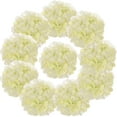 thumbnail image 1 of Silk Hydrangea Heads with Stems Artificial Flowers Heads for Home Wedding Decor,Pack of 10 (Sky Blue), 1 of 5