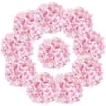thumbnail image 1 of Silk Hydrangea Heads with Stems Artificial Flowers Heads for Home Wedding Decor,Pack of 10 (Sky Blue), 1 of 5
