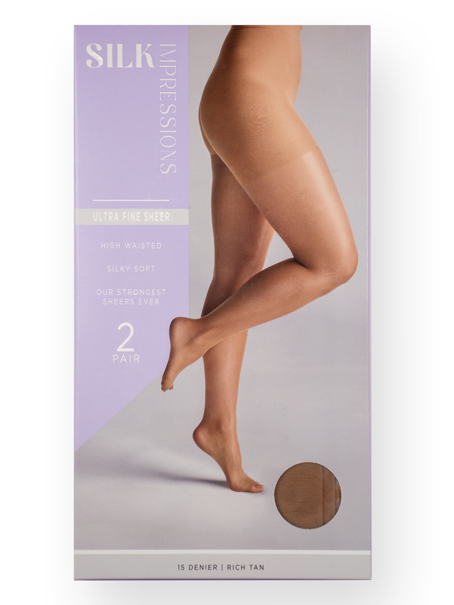 Silk Impressions Fine Sheer Pantyhose for Women, 15 Denier Ultra