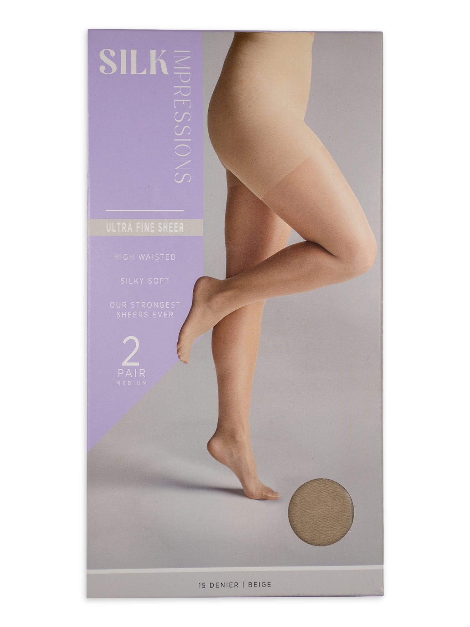 Silk Impressions Fine Sheer Pantyhose for Women, 15 Denier Ultra