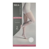 Silk Impressions Sheer Support Pantyhose, 40 Denier Semi-Sheer, 2-pack, Sizes S to 3XL