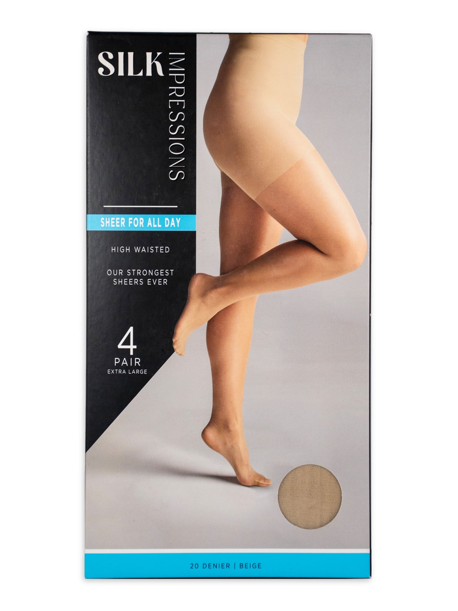 Silk Impressions Sheer to Waist, 4-pack 