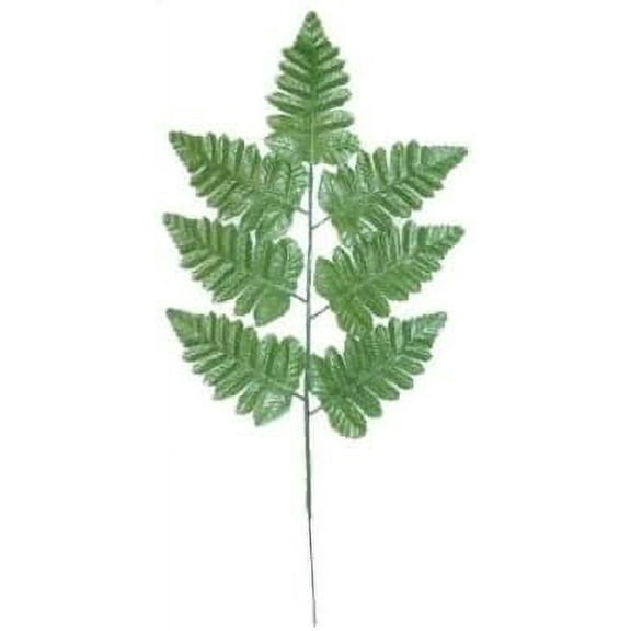 Silk Leather Fern 144 Leaves 12 Stems per Bunch~ 12 Bunches = 144 Stems Florist Quality, 18, Green, FBASF144