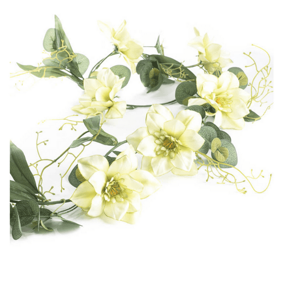 Silk Light Green Clematis Garland - for Weddings and Everyday Decor - Factory Direct Craft