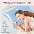 thumbnail image 1 of Silk-Like Satin Pillowcase with Envelope Closure, Soft Pillow Cases , 1-Pack, 1 of 6