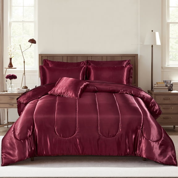 Silk Like Silky Comforter Set With Sheet Set Satin Bedding Comforter Set Hotel Silky Pattern Home Deocr Luxury Silky Comforter Set With 1 Cushion Cover 200g Microfiber Filling Soft Lightweight For Al